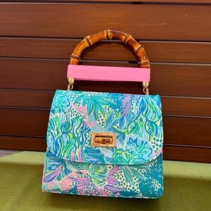 NWT Lilly Pulitzer Bamboo Handle Bag (brand new)